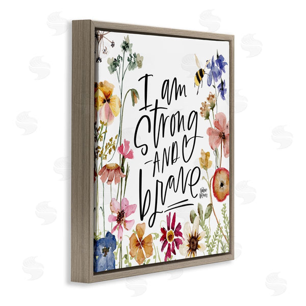 Stupell Industries Valerie Weiners | I Am Strong & Brave Inspirational