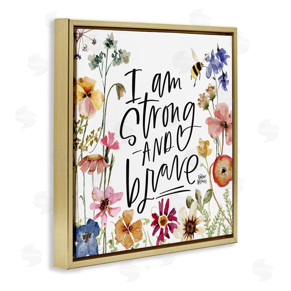 Stupell Industries Valerie Weiners | I Am Strong & Brave Inspirational