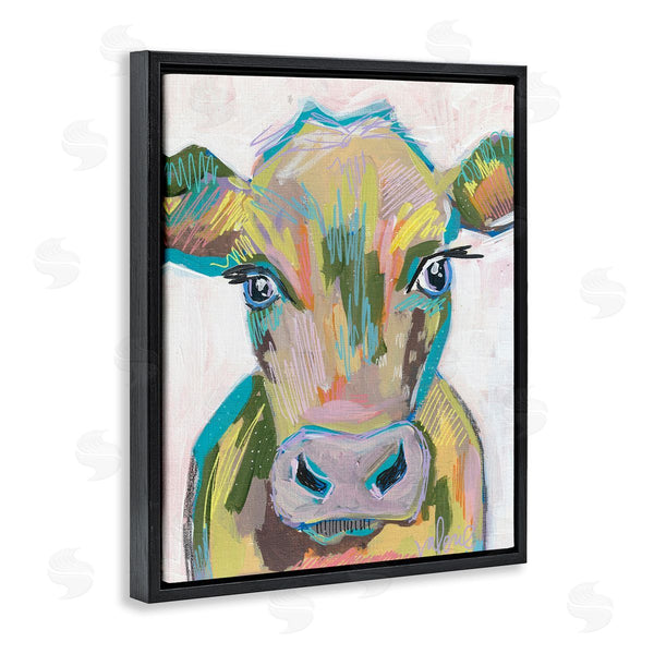 Stupell Industries Valerie Weiners | Vivid Cow Visage