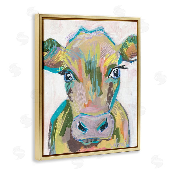 Stupell Industries Valerie Weiners | Vivid Cow Visage
