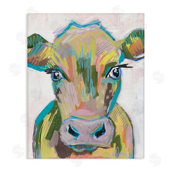 stupell industries Valerie Weiners | Vivid Cow Visage