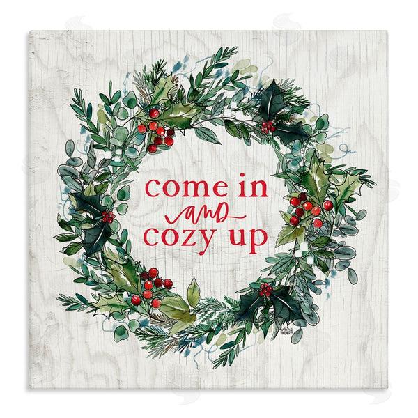 stupell industries Valerie Wieners | Come In and Cozy Up Winter Red Holly Wall Art