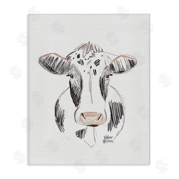 stupell industries Valerie Wieners | Dairy Cow Farm Animal Sketch Style Drawing Wall Art