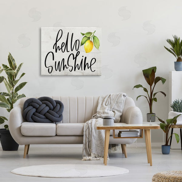 Stupell Industries Valerie Wieners | Hello Sunshine Expression Soft Country Lemon Branch Wall Art