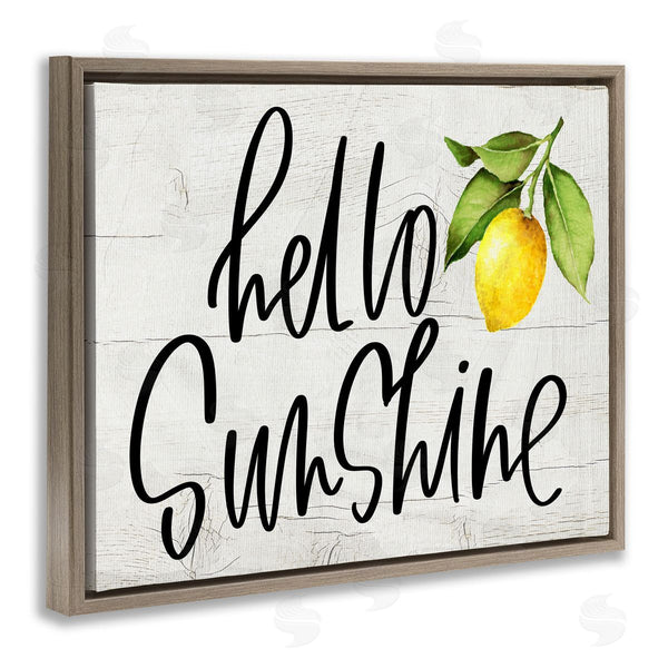 Stupell Industries Valerie Wieners | Hello Sunshine Expression Soft Country Lemon Branch Wall Art