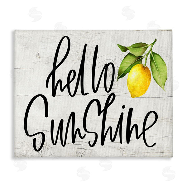 stupell industries Valerie Wieners | Hello Sunshine Expression Soft Country Lemon Branch Wall Art