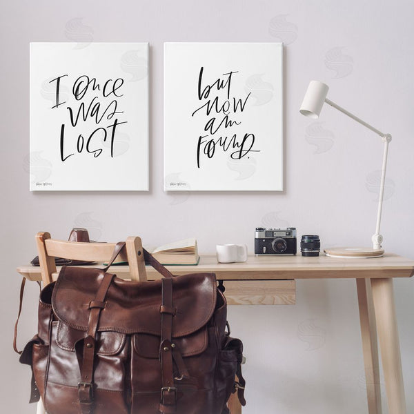 Stupell Industries Valerie Wieners | Lost Now Am Found Calligraphy Religious Wall Art
