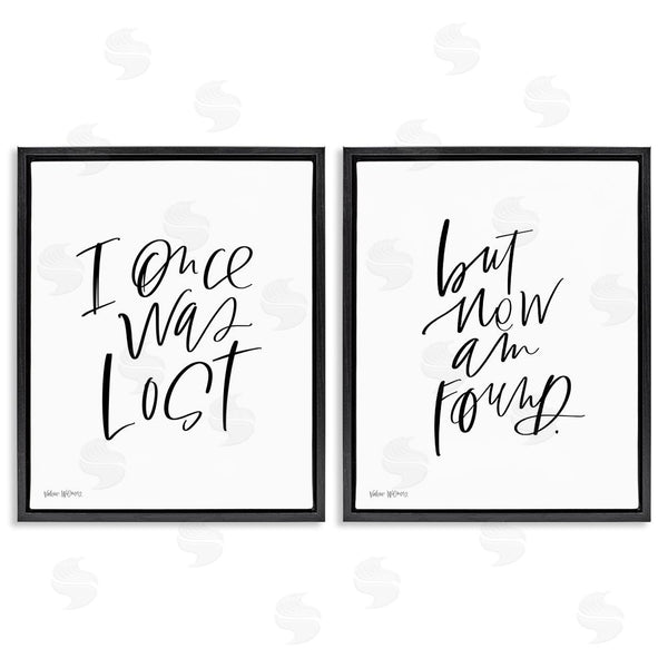 Stupell Industries Valerie Wieners | Lost Now Am Found Calligraphy Religious Wall Art