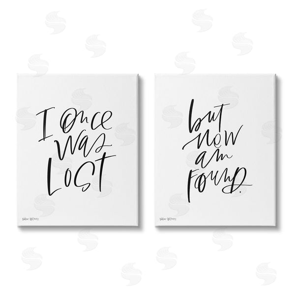 stupell industries Valerie Wieners | Lost Now Am Found Calligraphy Religious Wall Art