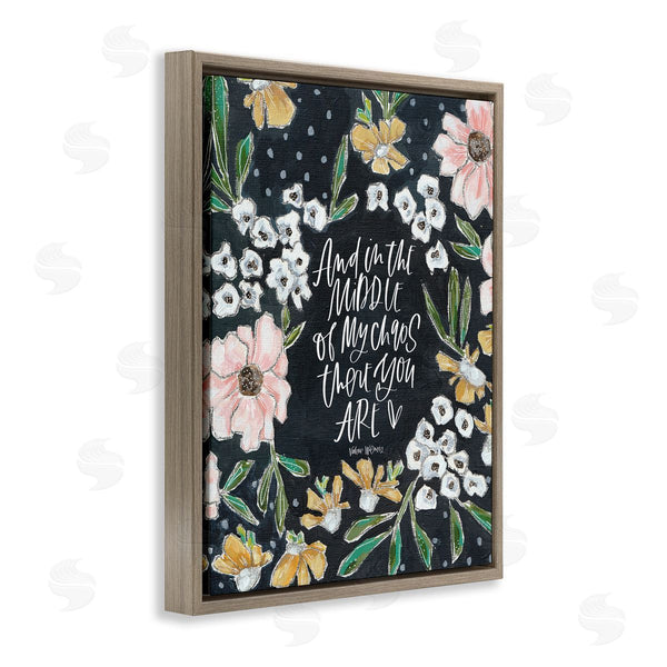 Stupell Industries Valerie Wieners | Middle Of My Chaos Romantic Expression Blushing Florals Wall Art