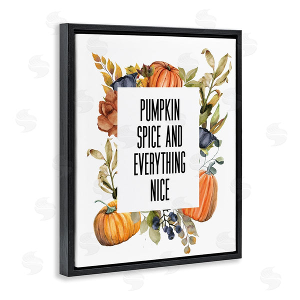 Stupell Industries Valerie Wieners | Pumpkin Spice And Everything Nice Wild Pumpkin Harvest Wall Art