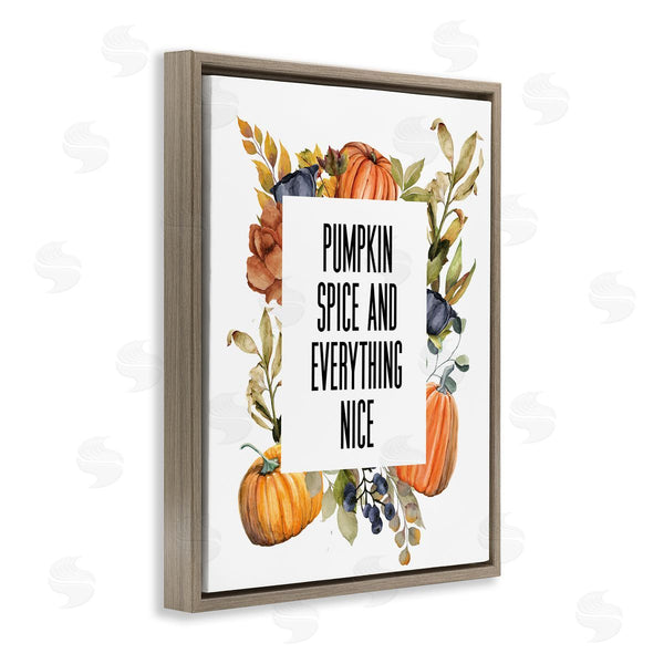 Stupell Industries Valerie Wieners | Pumpkin Spice And Everything Nice Wild Pumpkin Harvest Wall Art