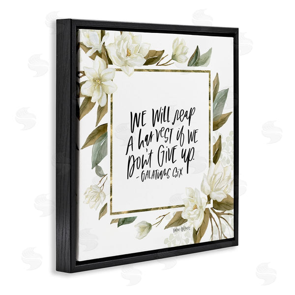Stupell Industries Valerie Wieners | We Will Reap Galatians Six Sentiment White Flowers Wall Art