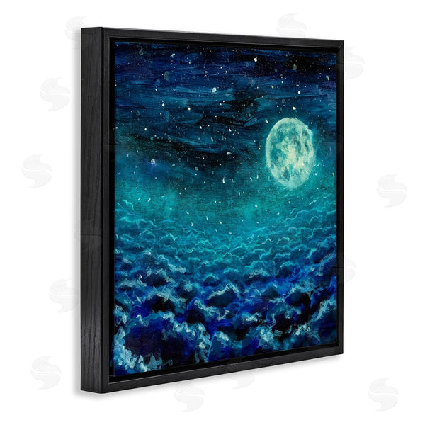 Stupell Industries Valery Rybakow | Moon & Clouds Painting Wall Art