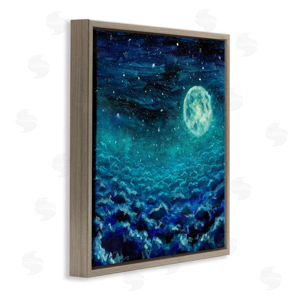 Stupell Industries Valery Rybakow | Moon & Clouds Painting Wall Art