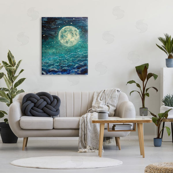 Stupell Industries Valery Rybakow | Surreal Moon & Clouds Wall Art