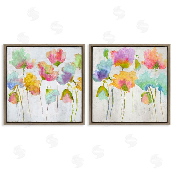 Stupell Industries Vanessa Austin | Delicate Watercolor Florals Blooming Pink Blue Wall Art