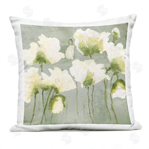 Stupell Industries Vanessa Austin | Modern White Flower Blooms Printed Throw Pillow