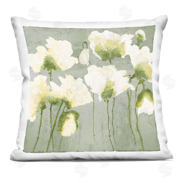 stupell industries Vanessa Austin | Modern White Flower Blooms Printed Throw Pillow