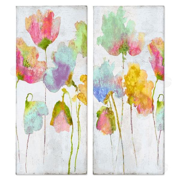stupell industries Vanessa Austin | Whimsical Florals Blooming Yellow Pink Wall Art