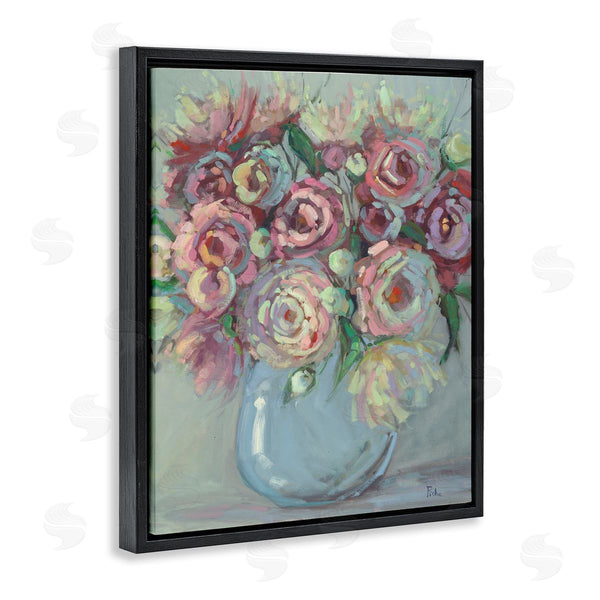 Stupell Industries Vanessa Piche | Peony Blue Vase Bouquet