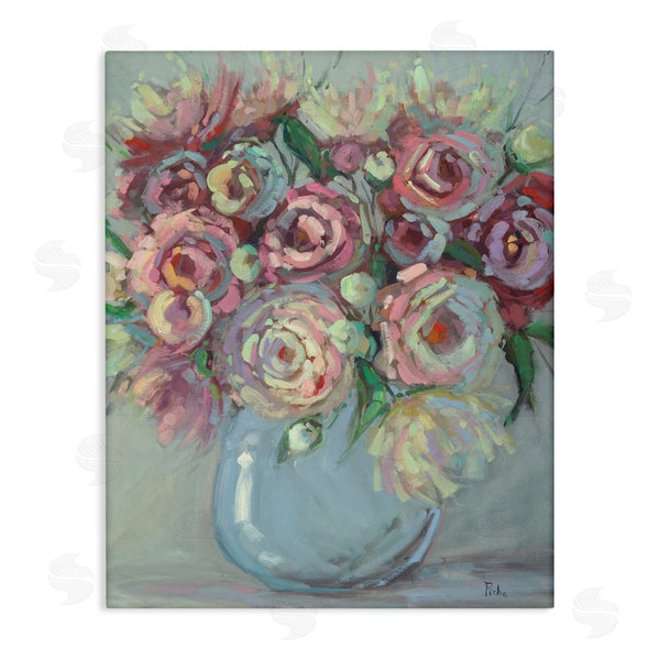 stupell industries Vanessa Piche | Peony Blue Vase Bouquet