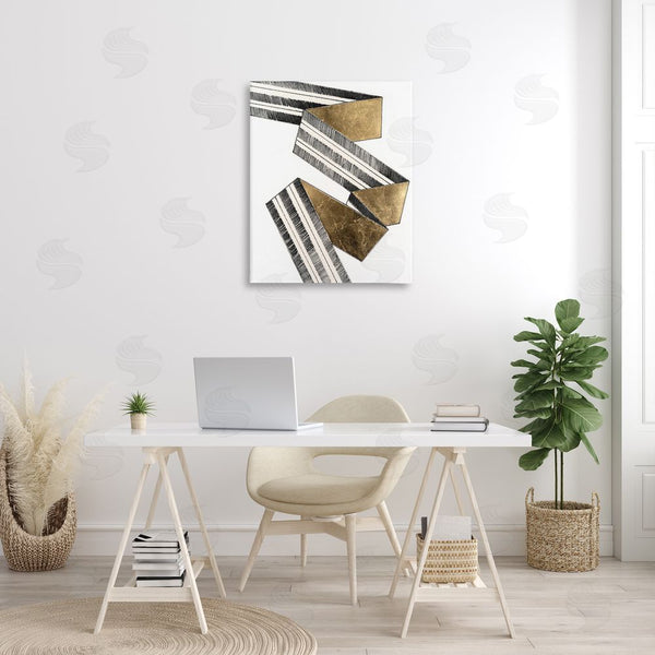 Stupell Industries Vanna Lam | Alternating Geometric Ribbon Wall Art
