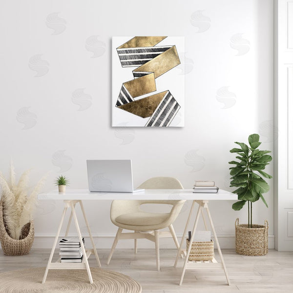 Stupell Industries Vanna Lam | Alternating Striped Ribbon Wall Art