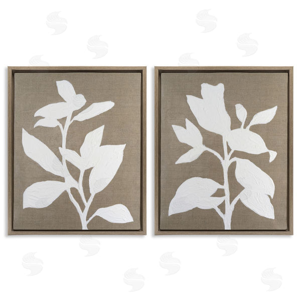 Stupell Industries Vanna Lam | Frosted Linen Botanicals Wall Art