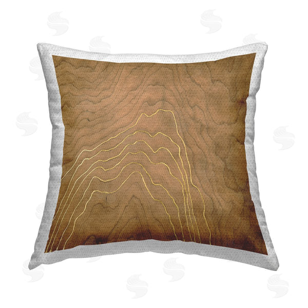 Stupell Industries Vanna Lam | Grain Pattern With Glam Printed Throw Pillow