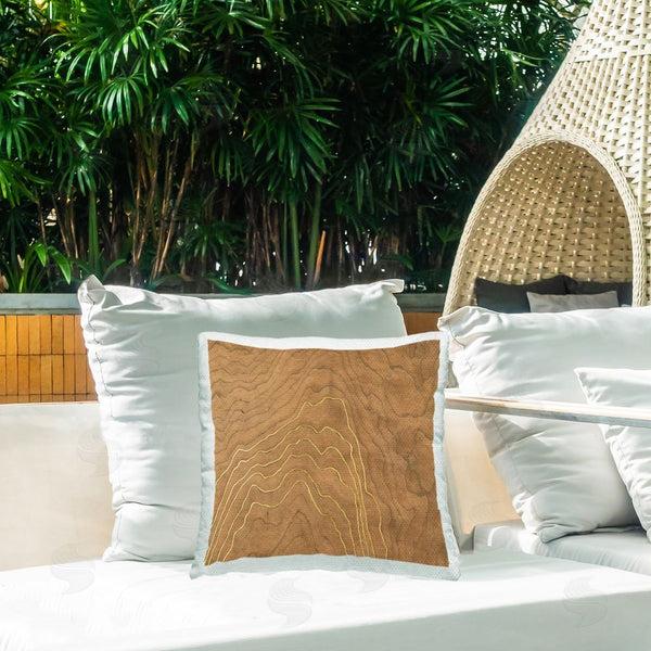 Stupell Industries Vanna Lam | Grain Pattern With Glam Printed Throw Pillow