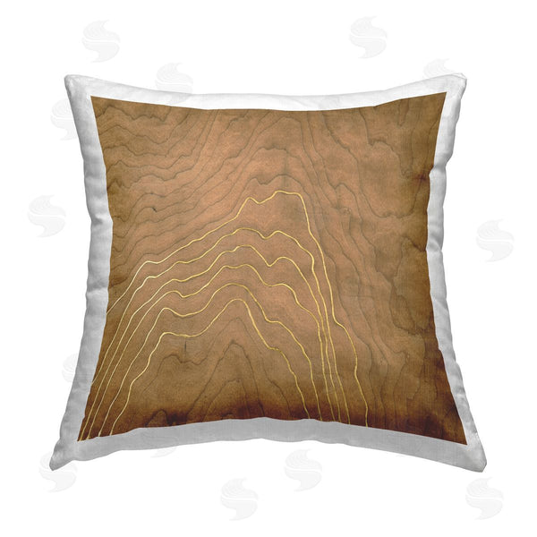 stupell industries Vanna Lam | Grain Pattern with Glam Printed Throw Pillow