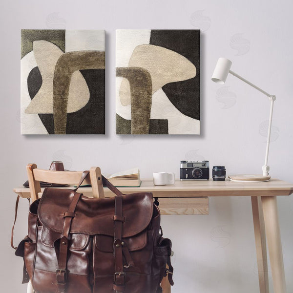 Stupell Industries Vanna Lam | Minimalist Brown Beige Shapes Wall Art