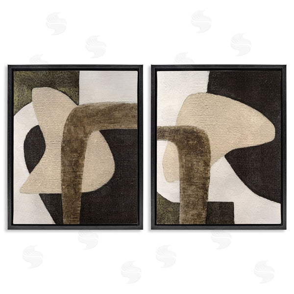 Stupell Industries Vanna Lam | Minimalist Brown Beige Shapes Wall Art