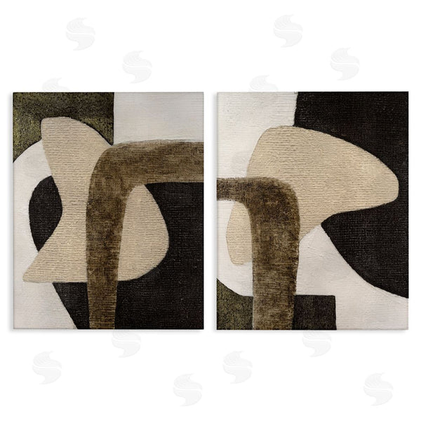 stupell industries Vanna Lam | Minimalist Brown Beige Shapes Wall Art