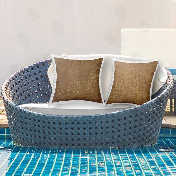 Stupell Industries Vanna Lam | Rustic Grain Pattern Printed Throw Pillow Set