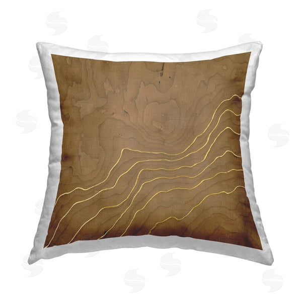 stupell industries Vanna Lam | Rustic Pattern with Glam Printed Throw Pillow