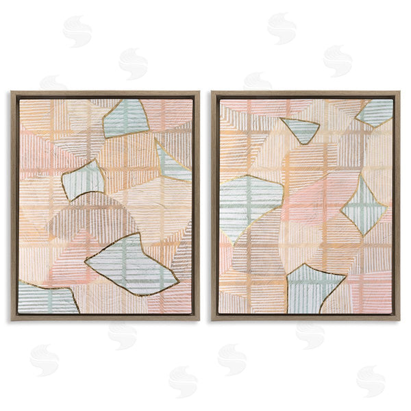 Stupell Industries Vanna Lam | Shapes On Stripes Pattern Wall Art