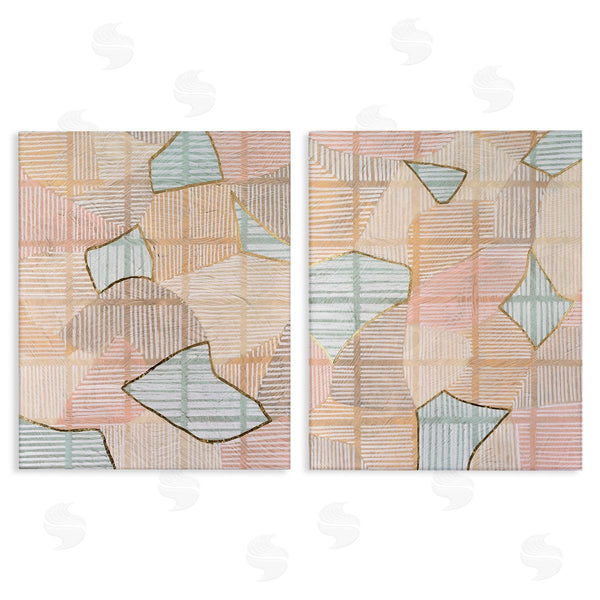 stupell industries Vanna Lam | Shapes on Stripes Pattern Wall Art