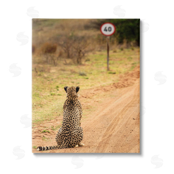 stupell industries Vaughan Jessnitz | Speedy Cheetah on Road Wall Art