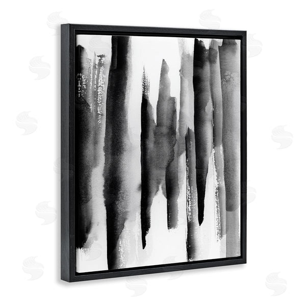Stupell Industries VDK Atelier | Modern Black Ink Abstract Landscape Watercolor Over White Wall Art