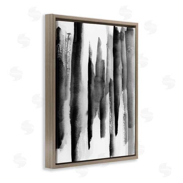 Stupell Industries VDK Atelier | Modern Black Ink Abstract Landscape Watercolor Over White Wall Art