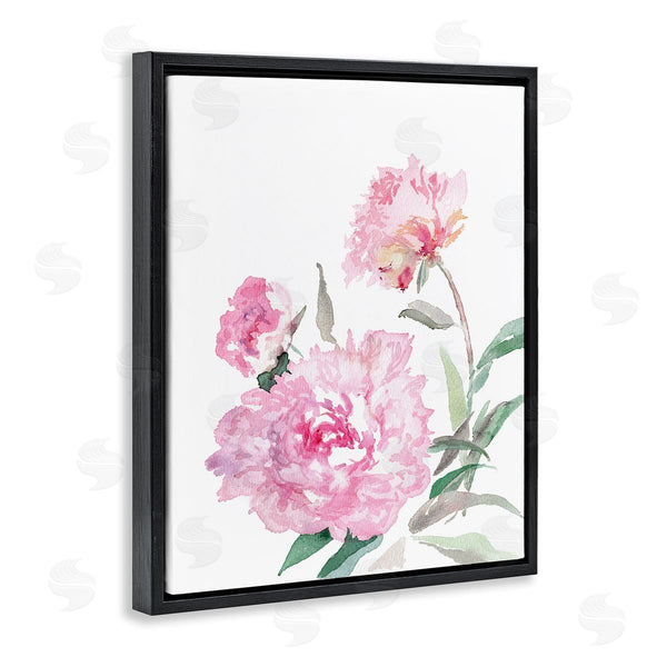 Stupell Industries Verbrugge Watercolor | Blooming Pink Peonies Abstract Floral Watercolor Painting Wall Art