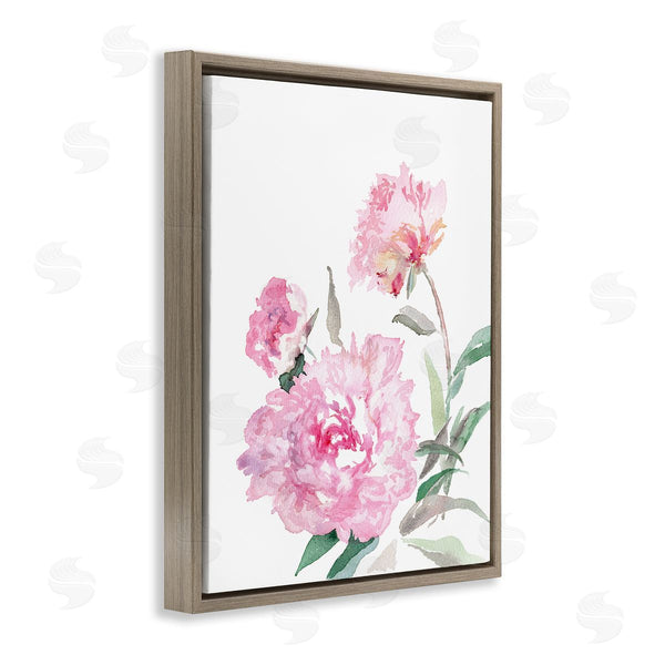 Stupell Industries Verbrugge Watercolor | Blooming Pink Peonies Abstract Floral Watercolor Painting Wall Art