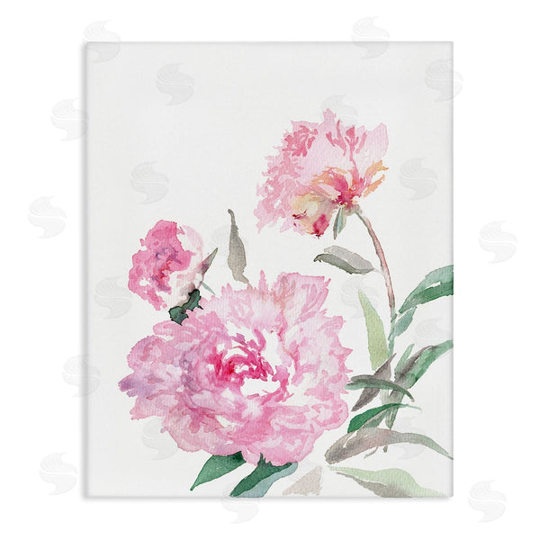 stupell industries Verbrugge Watercolor | Blooming Pink Peonies Abstract Floral Watercolor Painting Wall Art