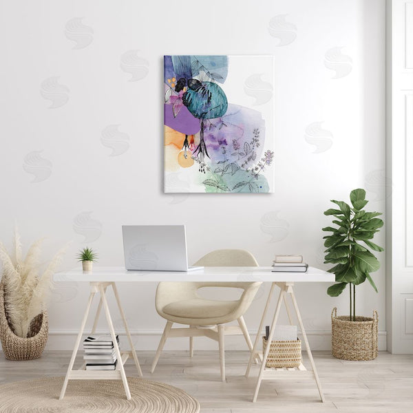 Stupell Industries Verbrugge Watercolor | Modern Tropical Forest Flowers Sketch Abstract Watercolor Shapes Wall Art