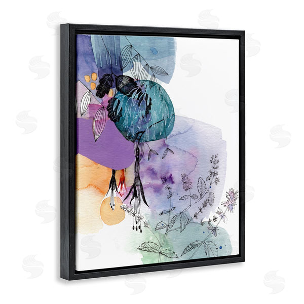 Stupell Industries Verbrugge Watercolor | Modern Tropical Forest Flowers Sketch Abstract Watercolor Shapes Wall Art