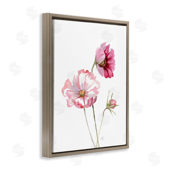 Stupell Industries Verbrugge Watercolor | Pink Cosmo Florals Spring Bloom Floral Watercolor Wall Art