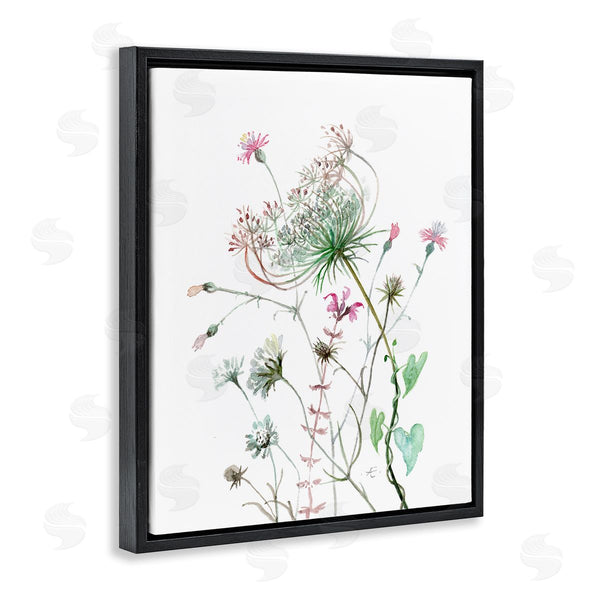 Stupell Industries Verbrugge Watercolor | Spring Meadow Florals Blooming Pink Cottage Wildflowers Wall Art
