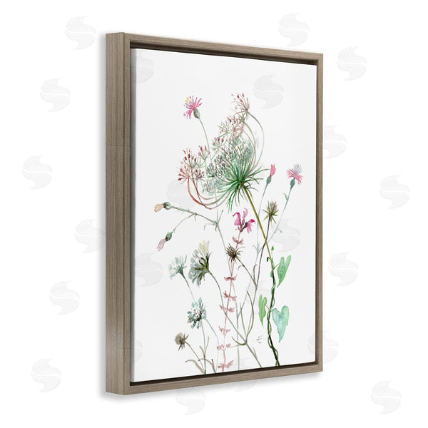 Stupell Industries Verbrugge Watercolor | Spring Meadow Florals Blooming Pink Cottage Wildflowers Wall Art